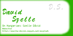 david szelle business card